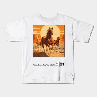 U2 / Minimalist Graphic Design Fan Artwork Kids T-Shirt